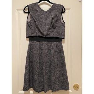 Rebecca Taylor Black Print Dress from Bloomingdales - Size 6
